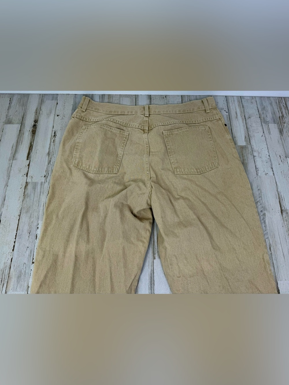 L.L. Bean Women’s Tan Jeans Original Fit Straight 20MT (40x33) Regular - Picture 10 of 11